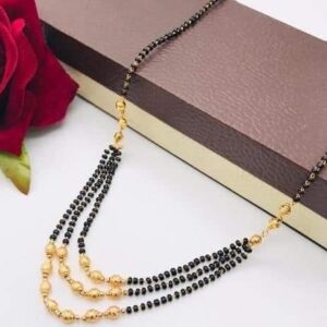 916 gold three line mangalsutra