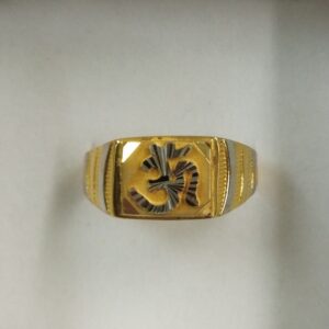 916 Gold Om Design Ring For Men BJ-R001