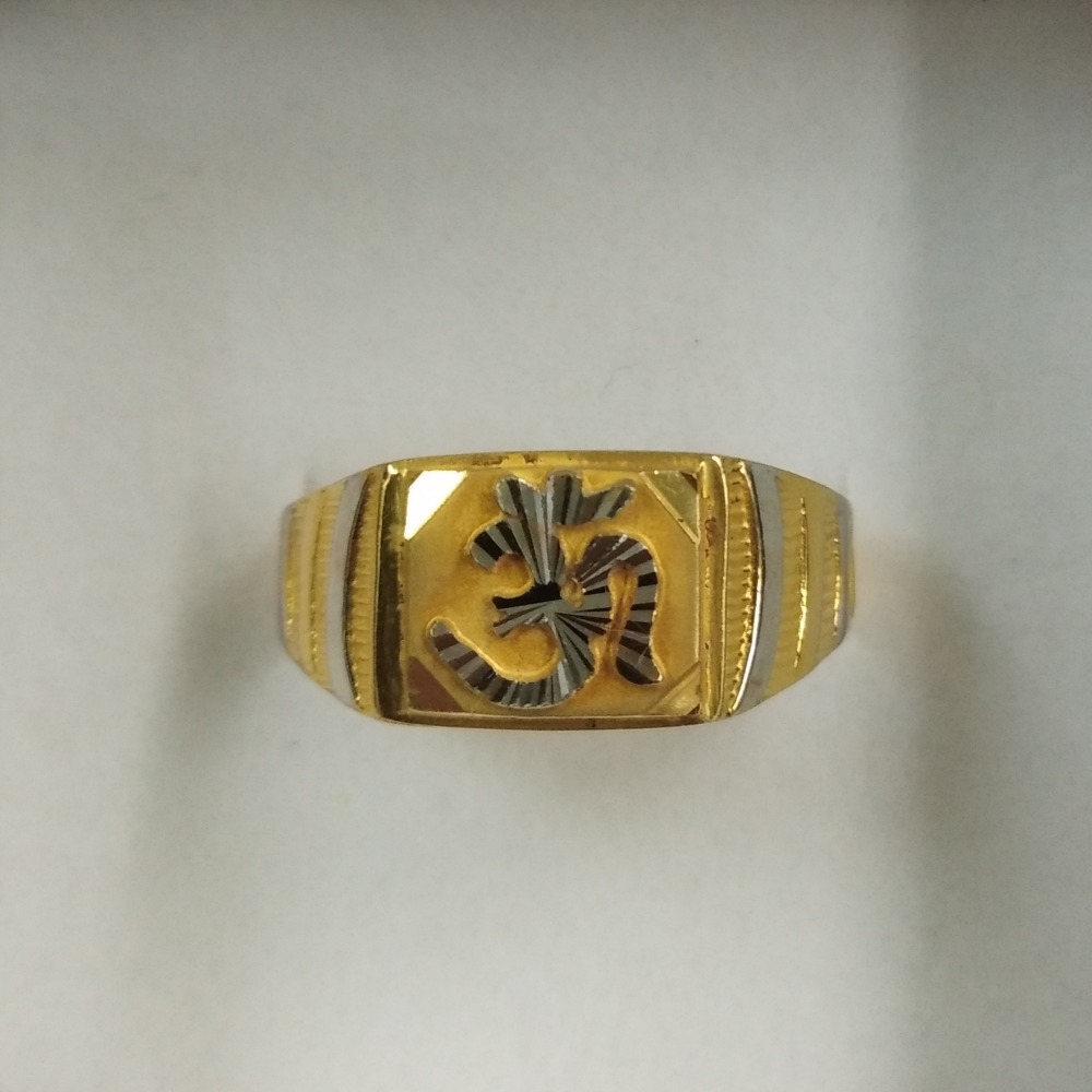 916 Gold Om Design Ring For Men BJ-R001