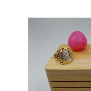 22KT Gold Gents Indian Diamond Designer Ring