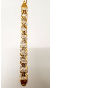 22KT Yellow Gold Fancy Gents Modern Lucky (Bracelet)
