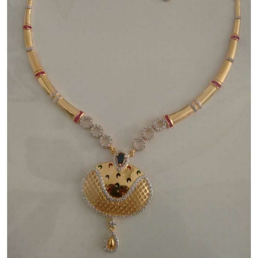 22KT Gold Designer Ladies Indian Necklace