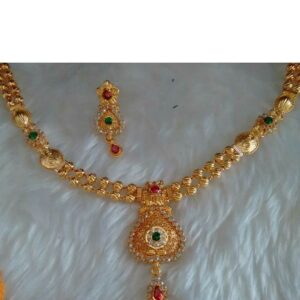 Designer 916 Gold Ladies Indian Necklace Set