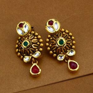 22KT Gold Antique Wedding Necklace Set