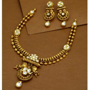 916 Gold Antique Bridal Necklace Set