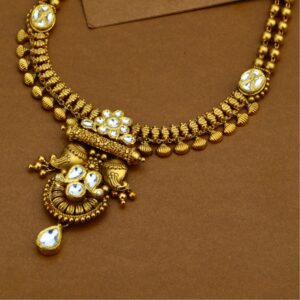 916 Gold Antique Bridal Necklace Set