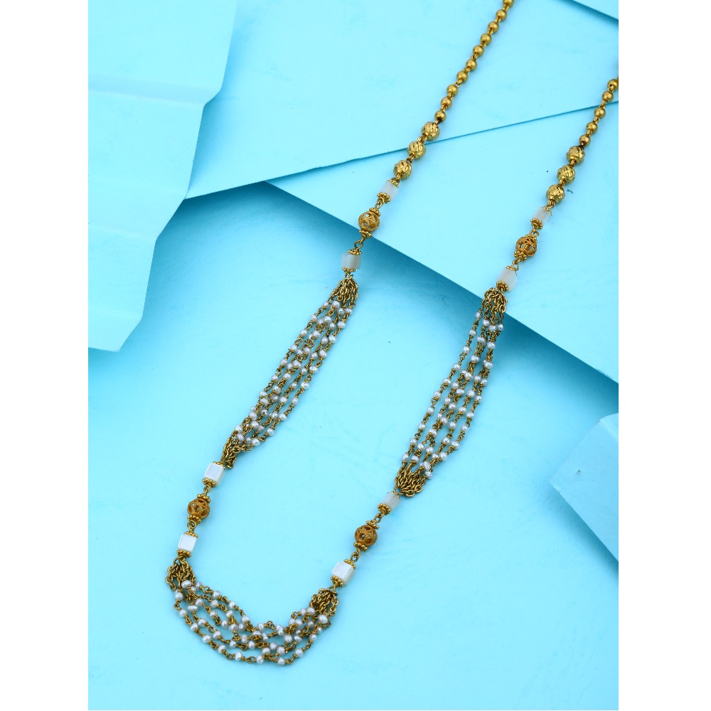 22KT Gold Small Design Mala For Ladies