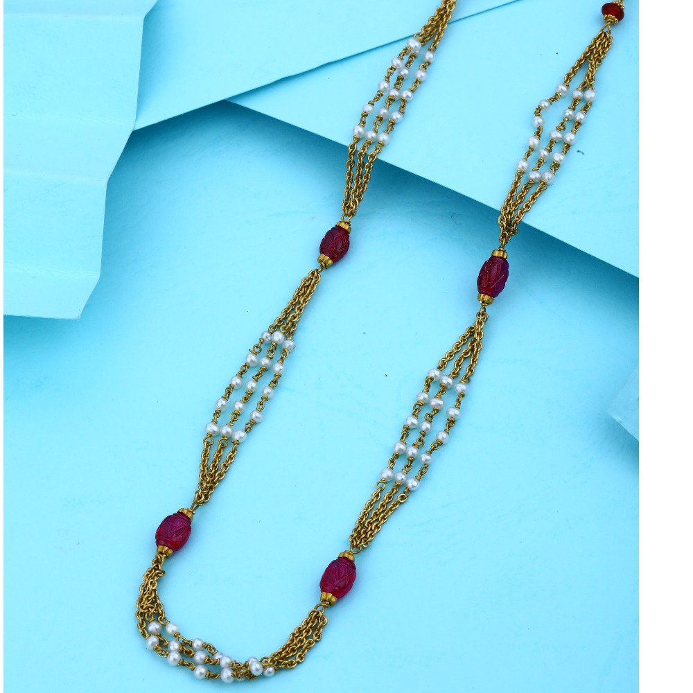 22KT Hallmark Rani Moti Gold Mala