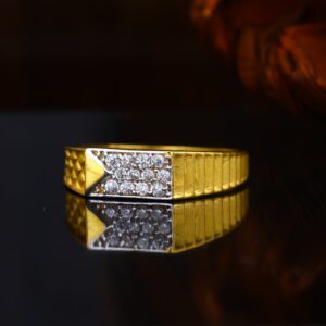 22KT Gold Light Weight Plain design Hallmark Ring