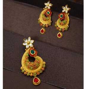916 Gold Antique Design Hallmark Pendant Set