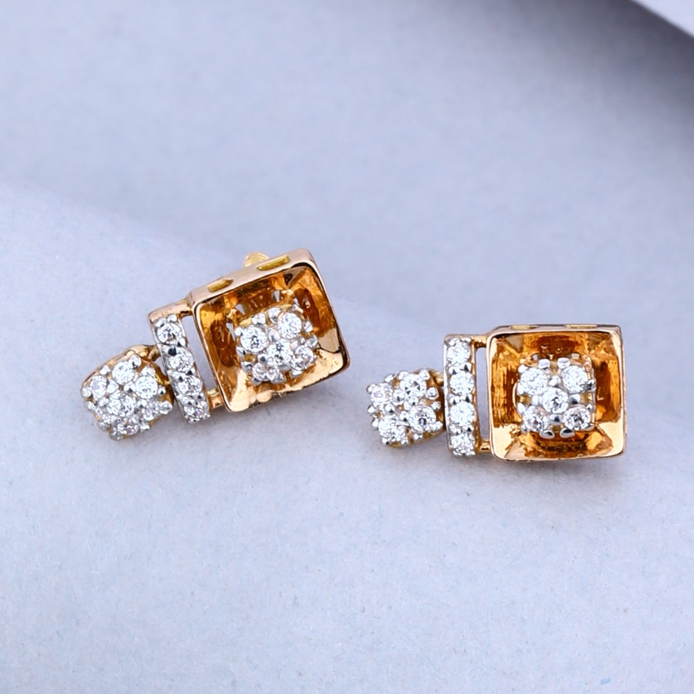 916 CZ Gold Attractive Design Mangalsutra With Earring - Image 2