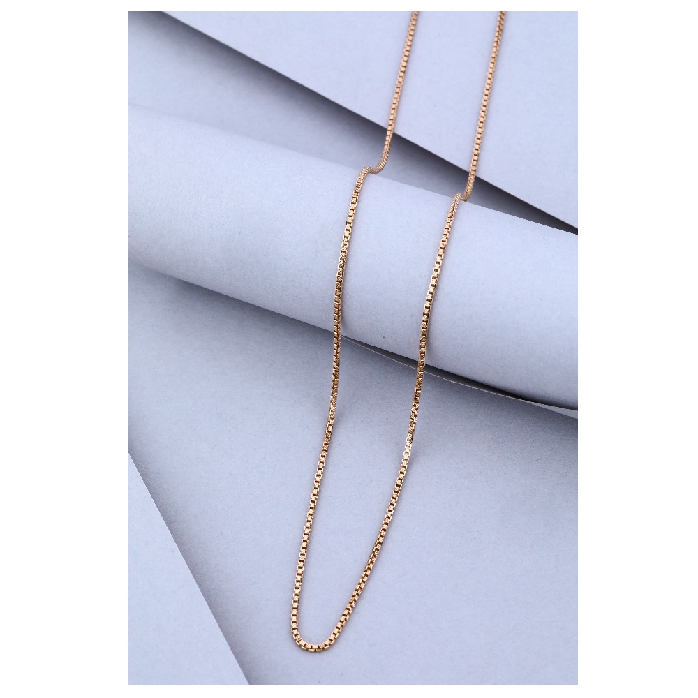 22KT Gold Hollow Box Chain