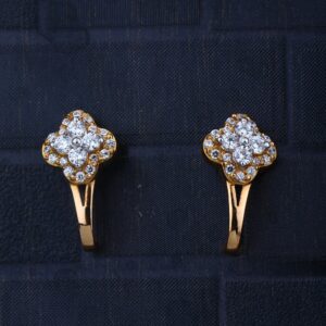 916 gold CZ Ethnic Design Earring
