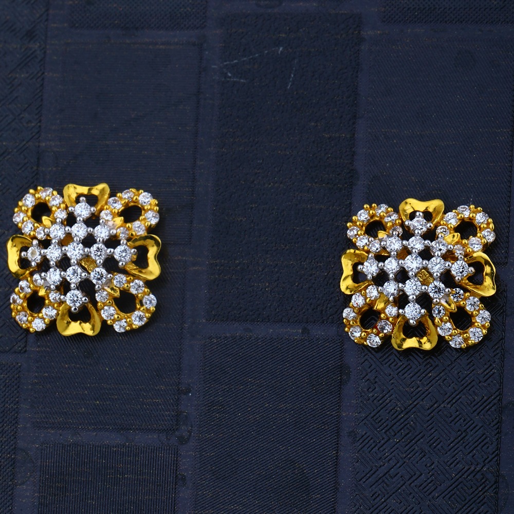 916 CZ Small Office Wear Gold earring