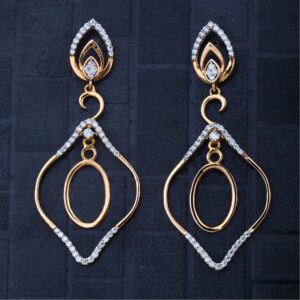 916 CZ Gold Hallmark Classic Design Earring