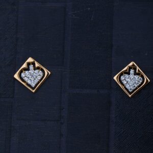 916 Gold Hallmark Plain Design Earring