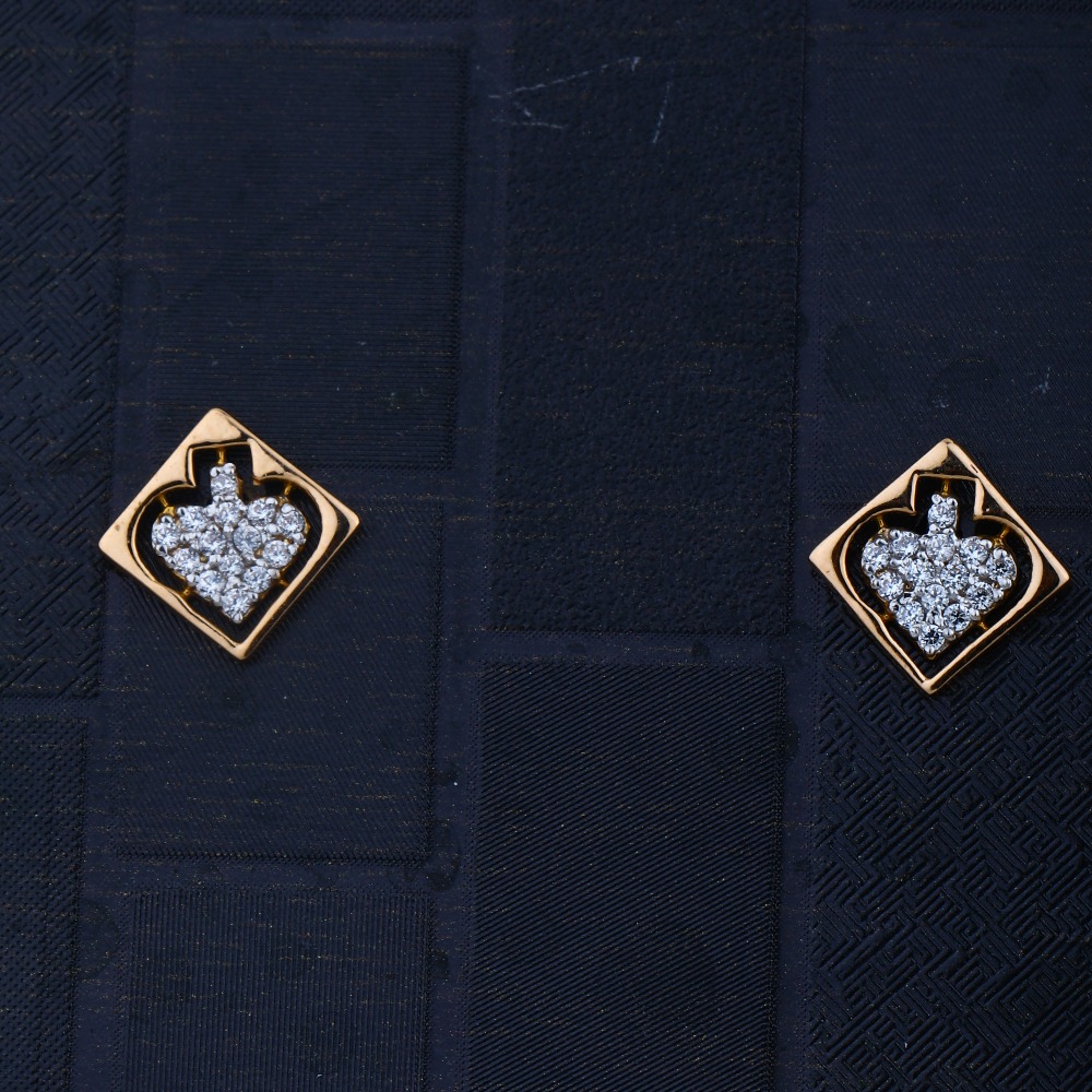 916 Gold Hallmark Plain Design Earring