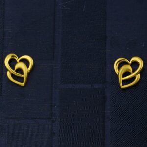 916 gold  hallmark double heart earring