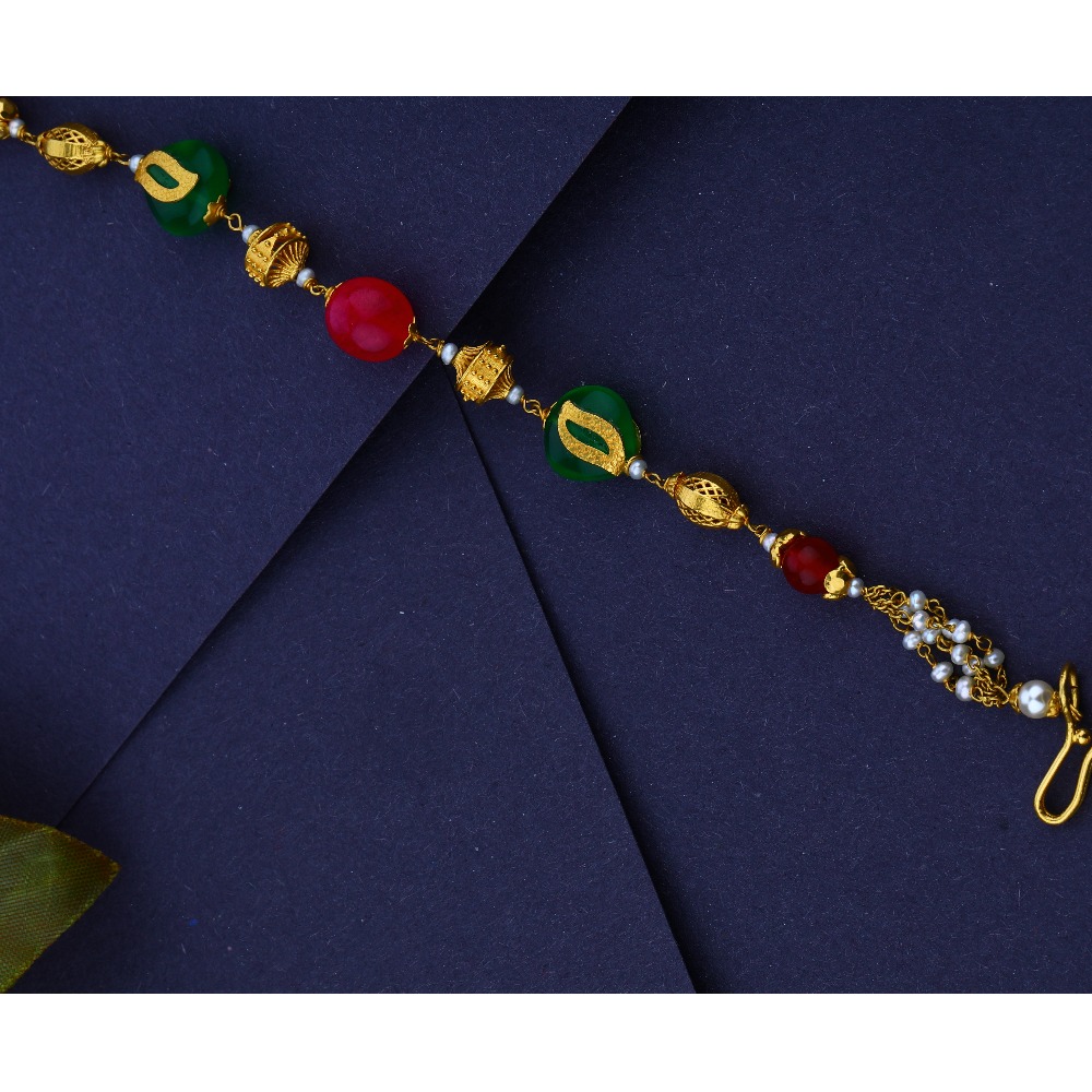 22KT Hallmark Gold mani Moti Mala