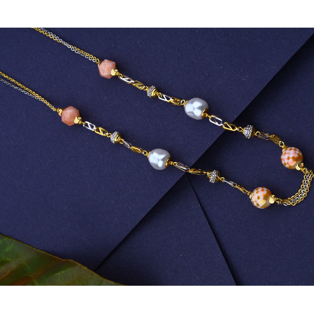 916 Gold Daily Wear Mani Moti Mala