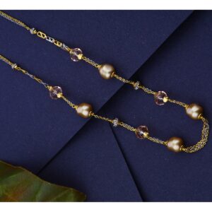 22KT Gold Hallmark Simple Mani Moti Mala