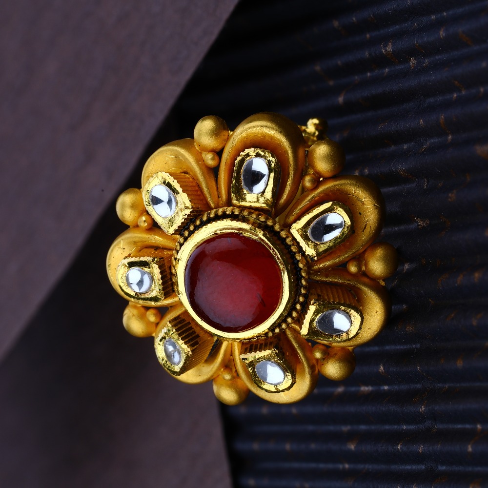 916 Gold Anitque Umbrella Ring