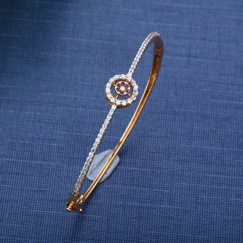 916 CZ Gold Natural Design Bracelet