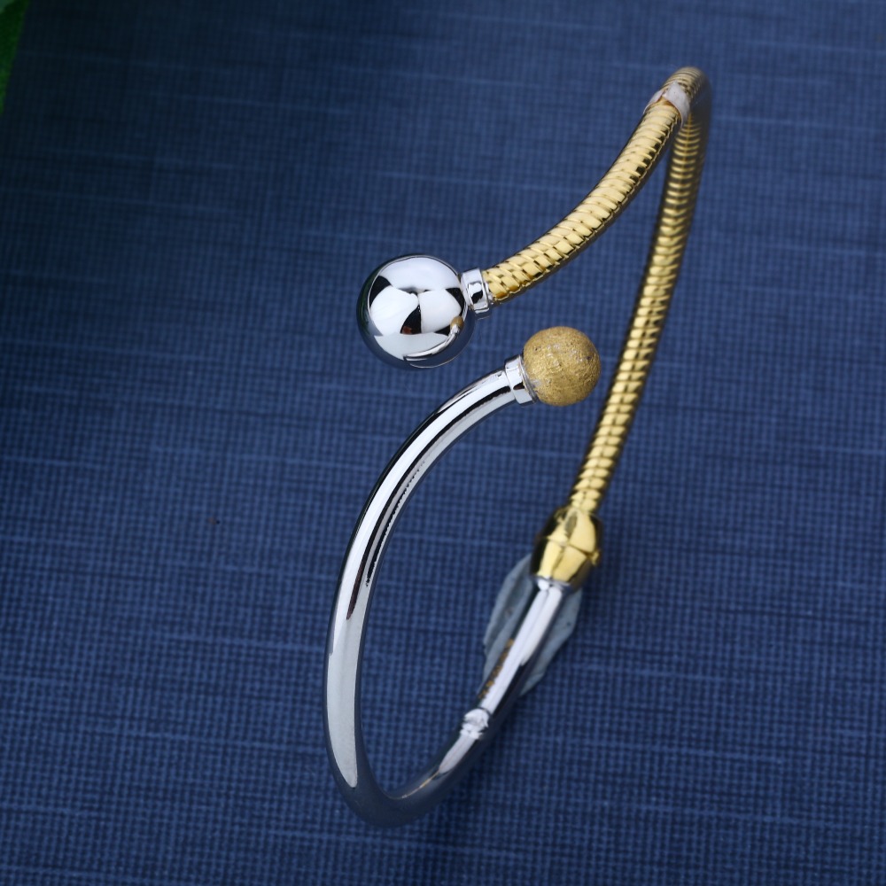 916 CZ gold Torque Bracelet