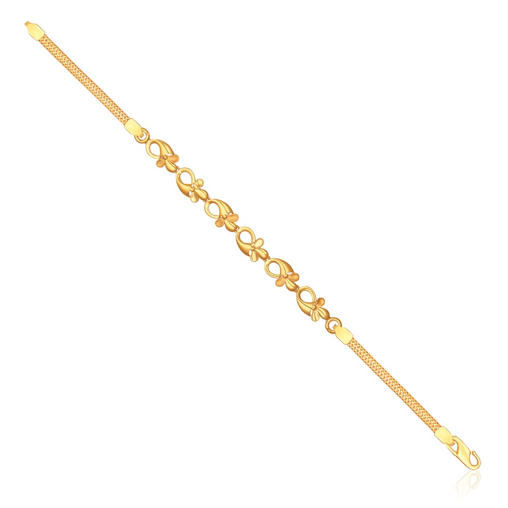 14 k yellow gold hallmarked fancy bracelet