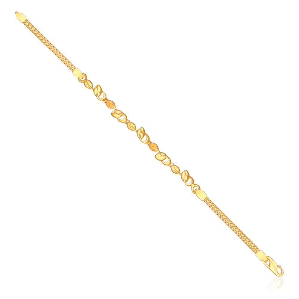 14 k yellow gold hallmarked attractive bracelet