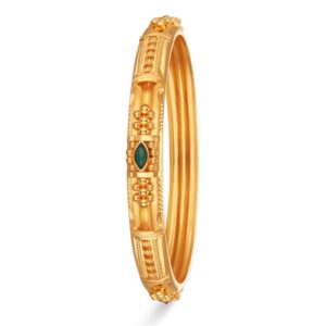 Emerald 14k Gold Bangle