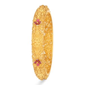 Women ruby gold bangle