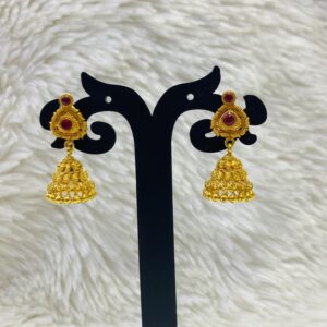 22K Gold Attractive Jumkha Earrings