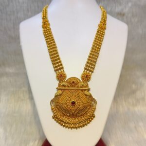 22K Gold Fancy Temple Necklace