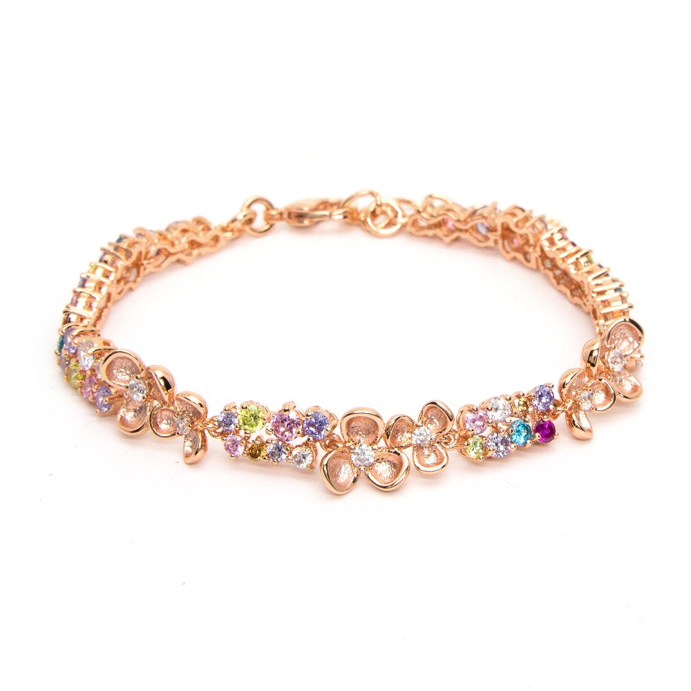 Rose gold plating crystal bracelet