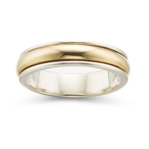 Gold Plain Blessings meditation spinning Ring
