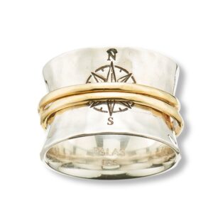 Gold Guidance meditation spinning ring