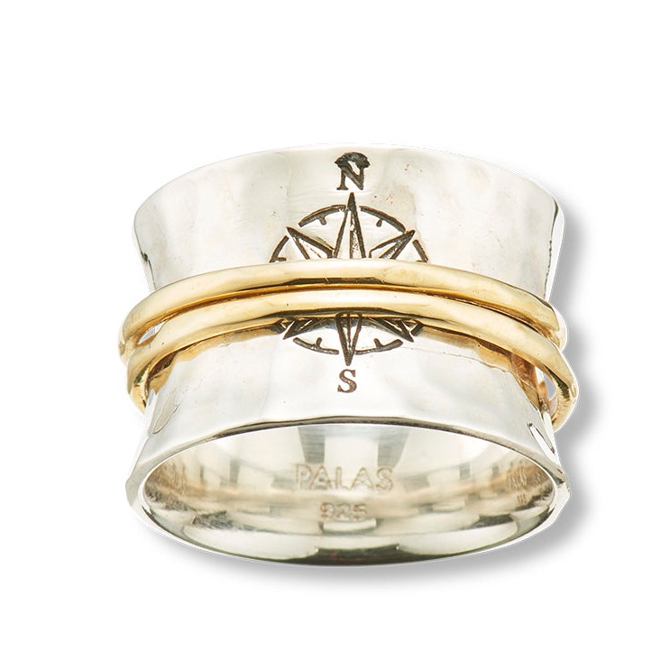 Gold Guidance meditation spinning ring