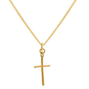 Gold Everyday Exalted Cross Charm Necklace