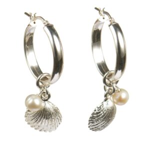 Silver Sea Shells Earrings