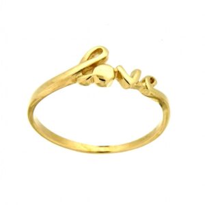 Gold plain Love Ring