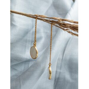 pearl threader earrings