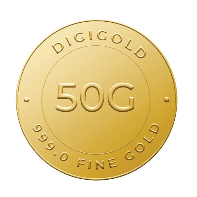Digigold 50 gram gold coin 24k (99.9%)