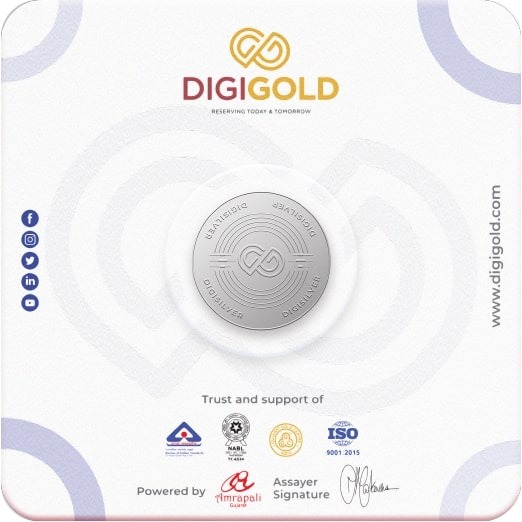 Digigold 25 gram silver coin 24k (99.9%) - Image 4