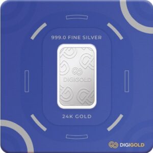 Digigold 50 gram silver mint bar 24k (99.9%)