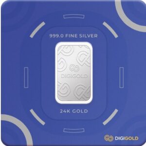 Digigold 2 gram silver mint bar 24k (99.9%)