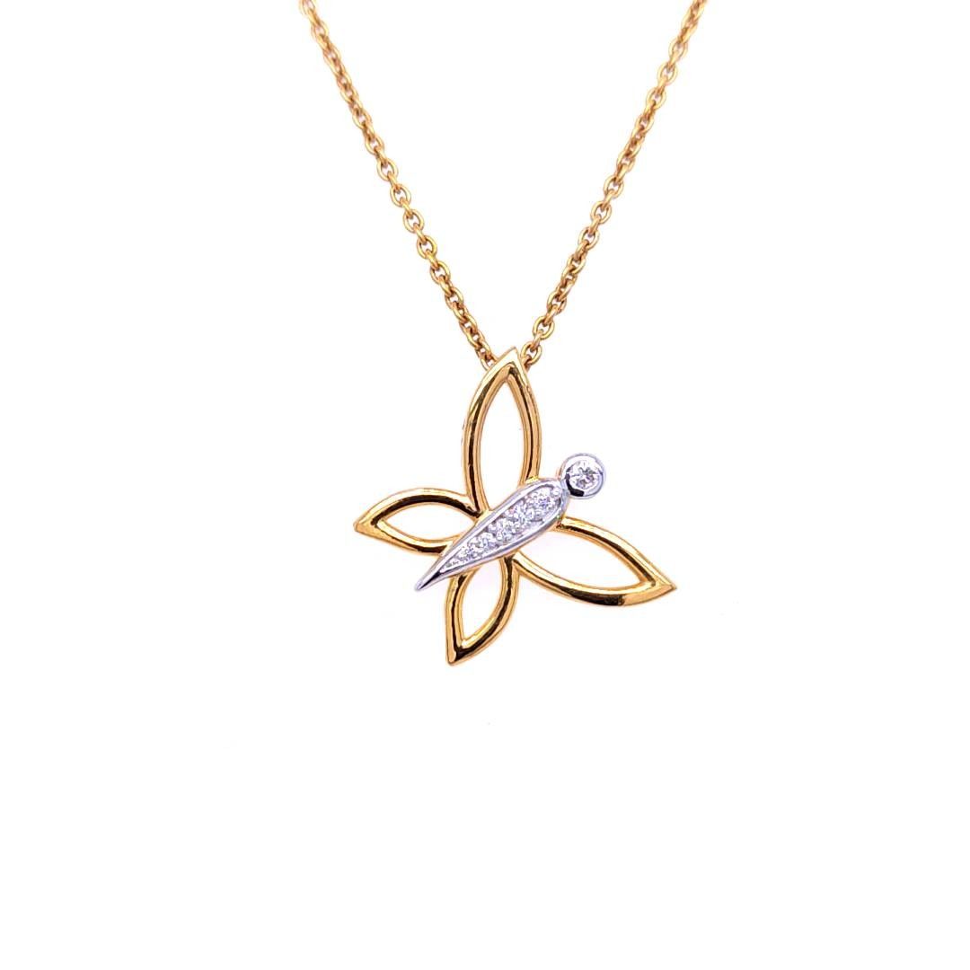 Butterfly Whisper Diamond Pendant & Earrings Set - Image 3