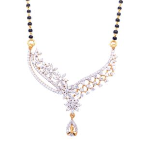 Floral Grace Diamond Mangalsutra Set