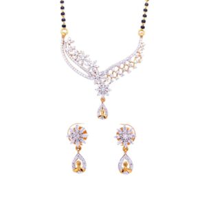 Floral Grace Diamond Mangalsutra Set