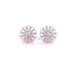 Jaze Cluster Diamond Stud Earrings
